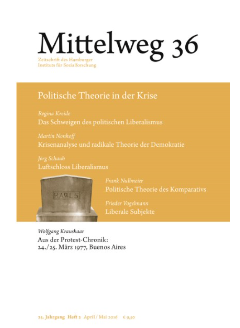 cover "Mittelweg 36 Politische Theorie in der Krise"