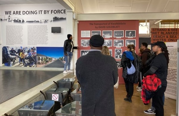 Visitors looking at the Exhibition in Capetown