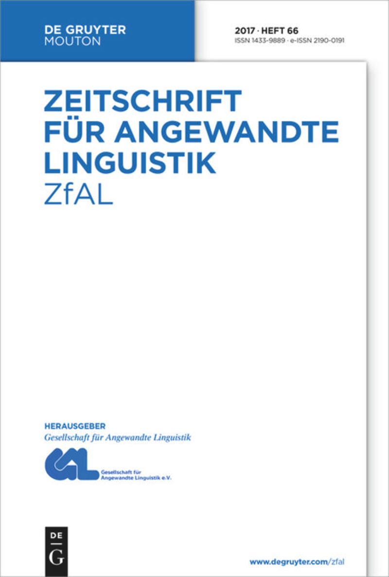 Cover der Zeitschrift für Angewandte Linguistik